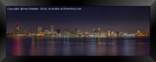 Liverpool Panorama 2016 Framed Print by Paul Madden