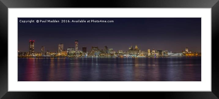 Liverpool Panorama 2016 Framed Mounted Print by Paul Madden