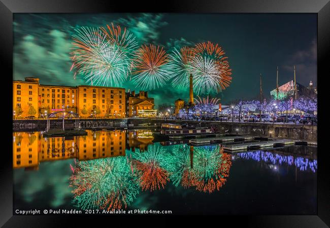 Liverpool River Of Light Framed Print by Paul Madden