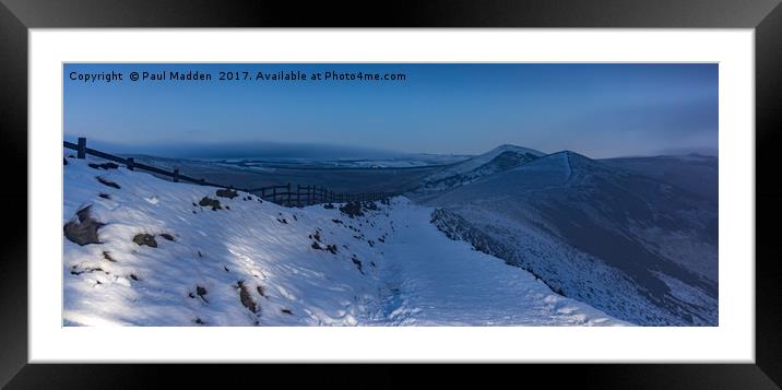 The Great Ridge from Mam Tor Framed Mounted Print by Paul Madden