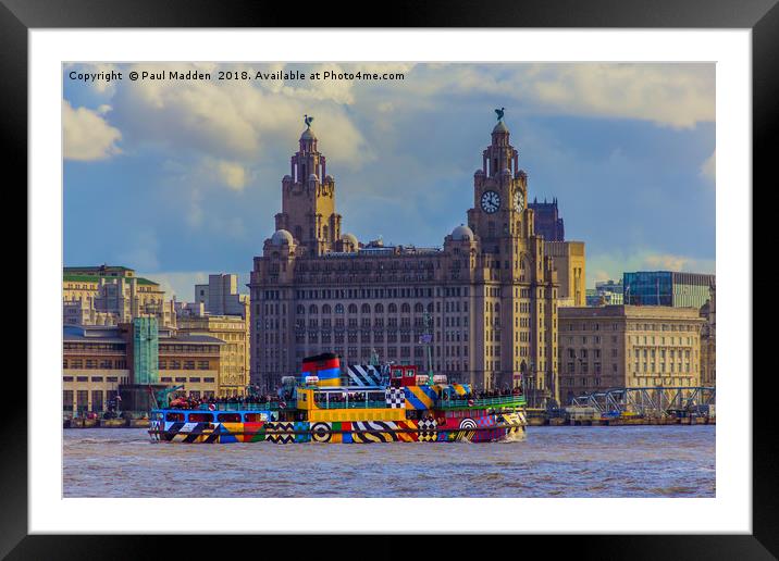 The Dazzling Mersey Ferry Framed Mounted Print by Paul Madden