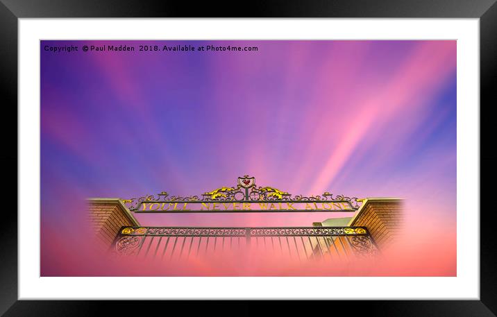 The Shankly Gates of Anfield Framed Mounted Print by Paul Madden