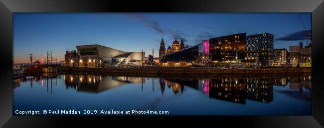 Canning Dock After Sunset Framed Print by Paul Madden
