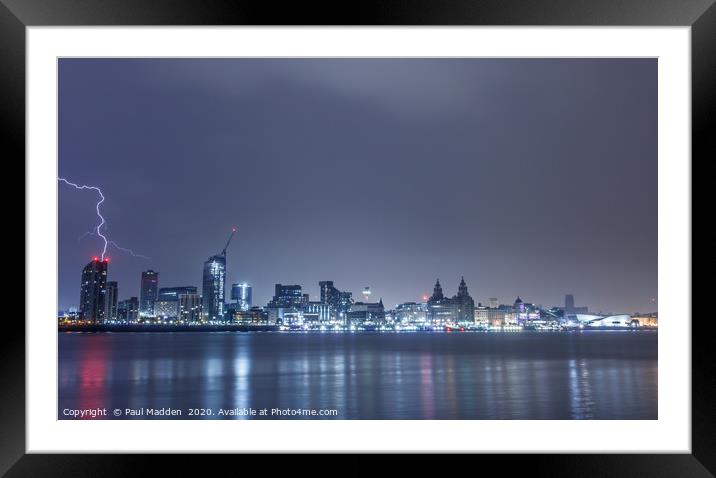 Storm over Liverpool Framed Mounted Print by Paul Madden