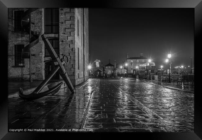 Liverpool in the rain Framed Print by Paul Madden