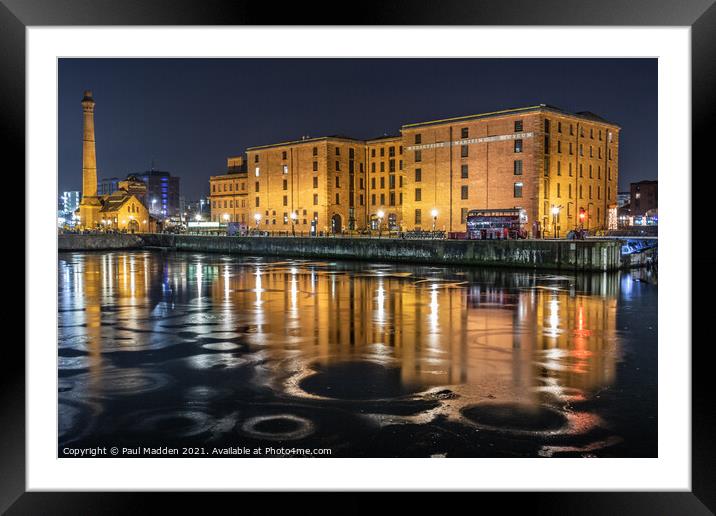 Frozen Canning Dock Framed Mounted Print by Paul Madden