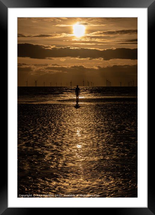 Sunset from Crosby Beach Framed Mounted Print by Paul Madden