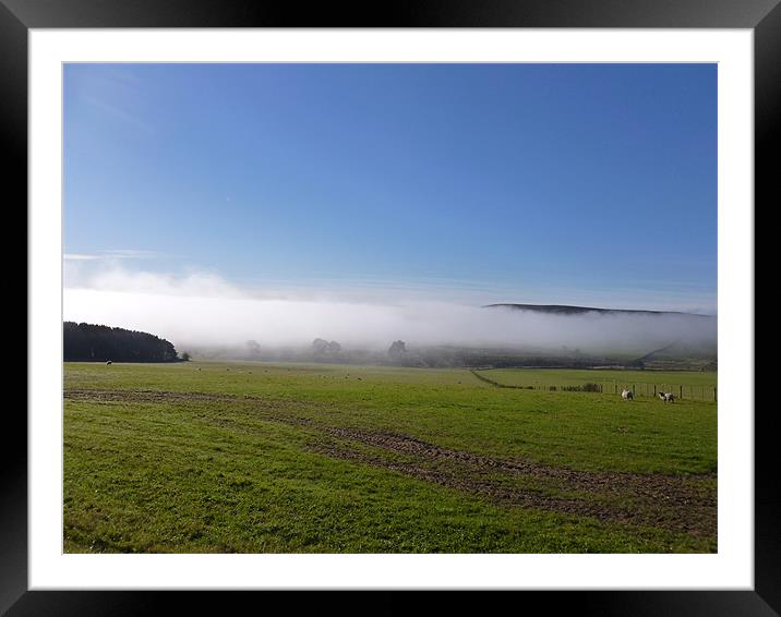 Low Cloud Across Kielder Framed Mounted Print by Jonathan Siviter