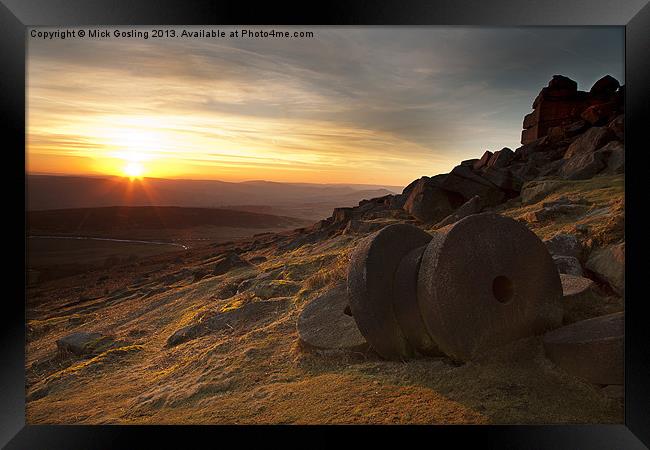 Stanage Edge Sunset Framed Print by RSRD Images 