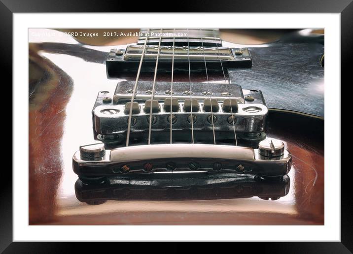 Tune-O-Matic bridge and Humbuckers. Framed Mounted Print by RSRD Images 