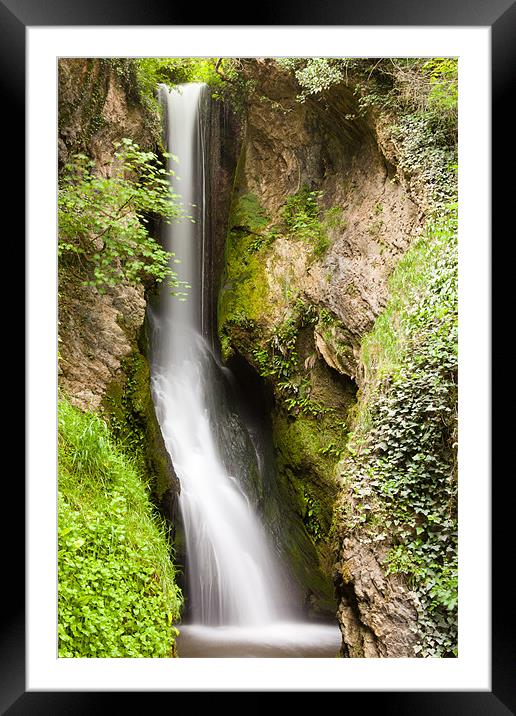 Pistyll Dyserth Waterfall Framed Mounted Print by David Craig Hughes