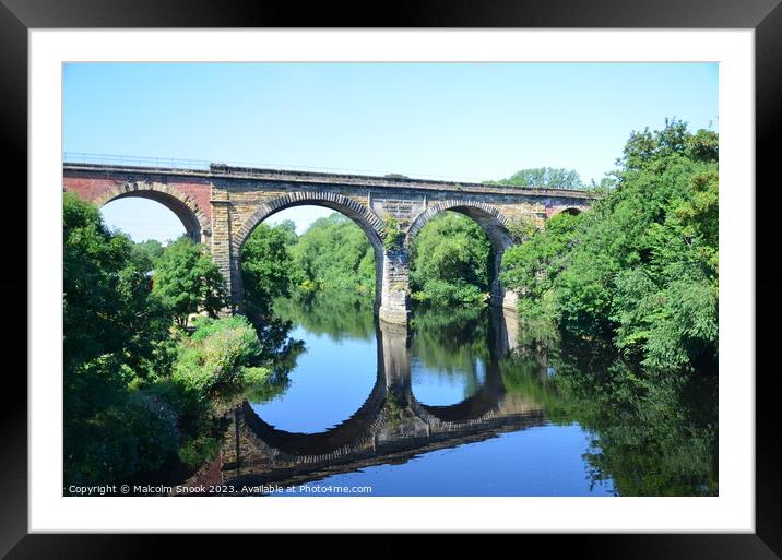 Yarm Viaduct Framed Mounted Print by Malcolm Snook