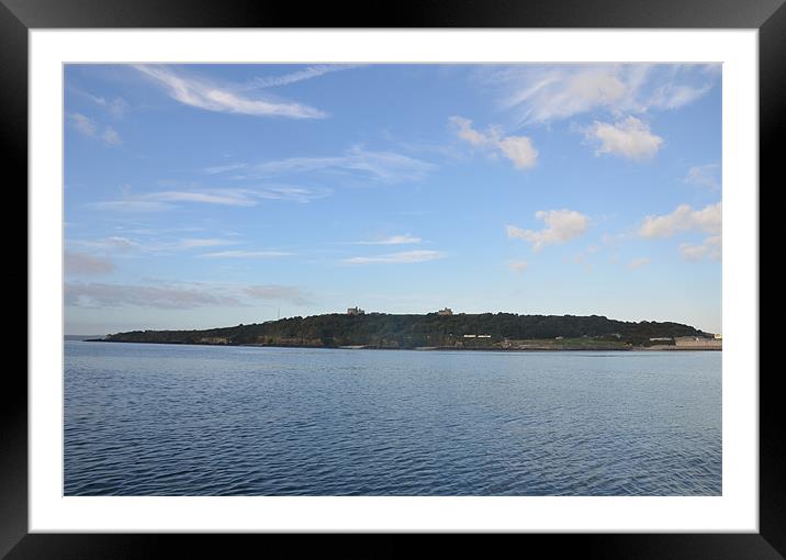 Pendennis Head from the sea Framed Mounted Print by Malcolm Snook