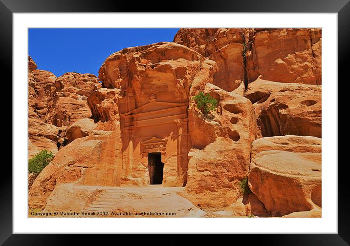 Little Petra Al Beidha Framed Mounted Print by Malcolm Snook