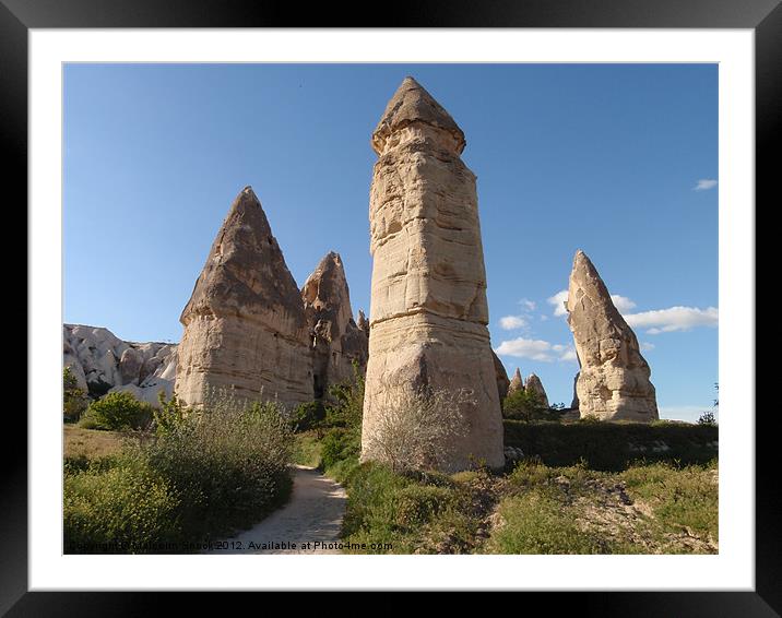 Rock pillars in Capadoccia Framed Mounted Print by Malcolm Snook