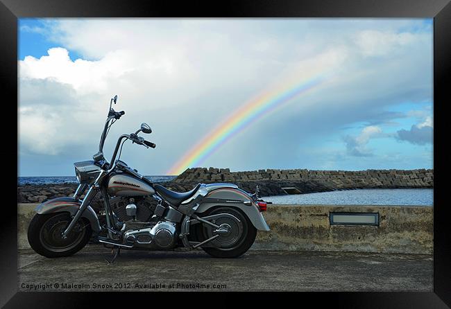 End of the rainbow Framed Print by Malcolm Snook