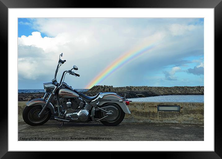 End of the rainbow Framed Mounted Print by Malcolm Snook