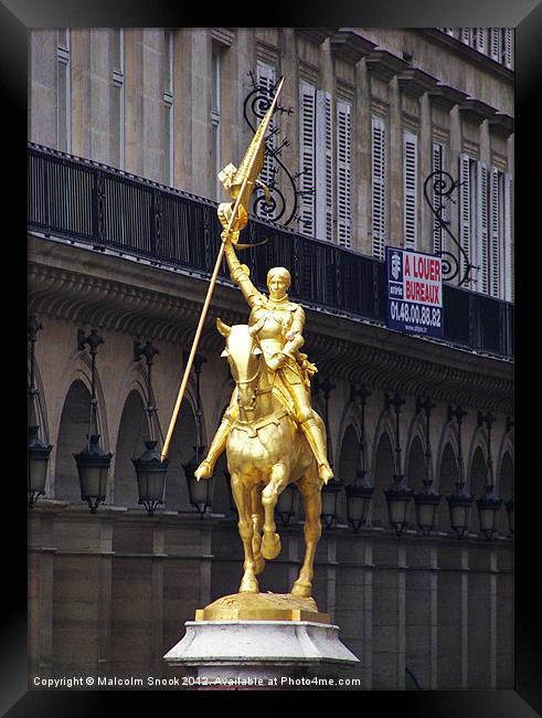 Joan of Arc Framed Print by Malcolm Snook