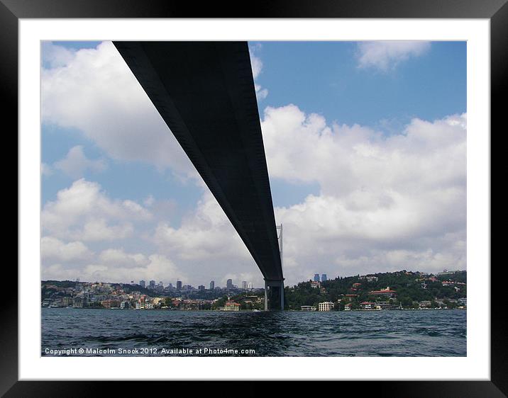 Bridge over the Bosphorus Framed Mounted Print by Malcolm Snook