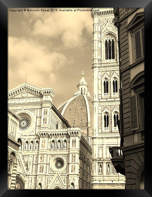 Architecture of Florence Framed Print by Malcolm Snook