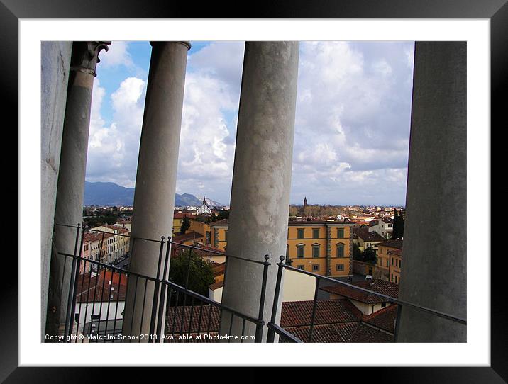View From Leaning Tower Pisa Framed Mounted Print by Malcolm Snook