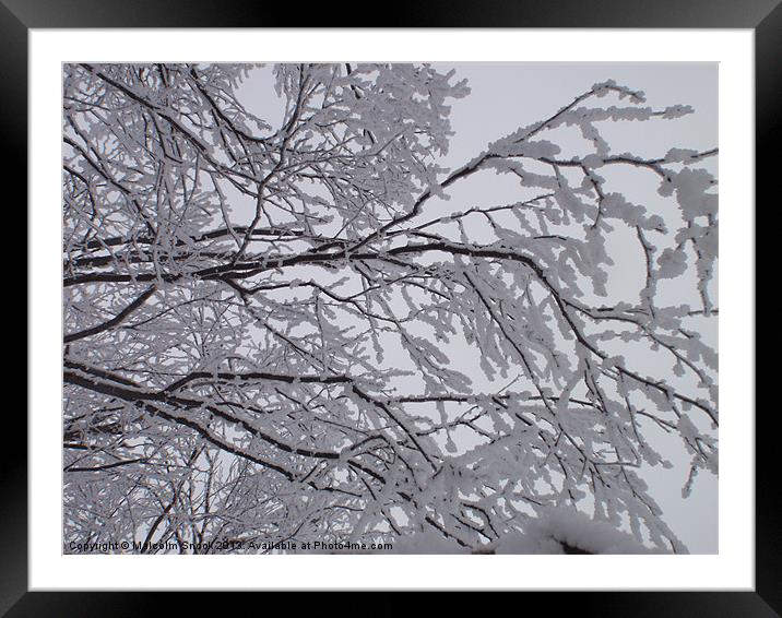 Snow Pattern Framed Mounted Print by Malcolm Snook