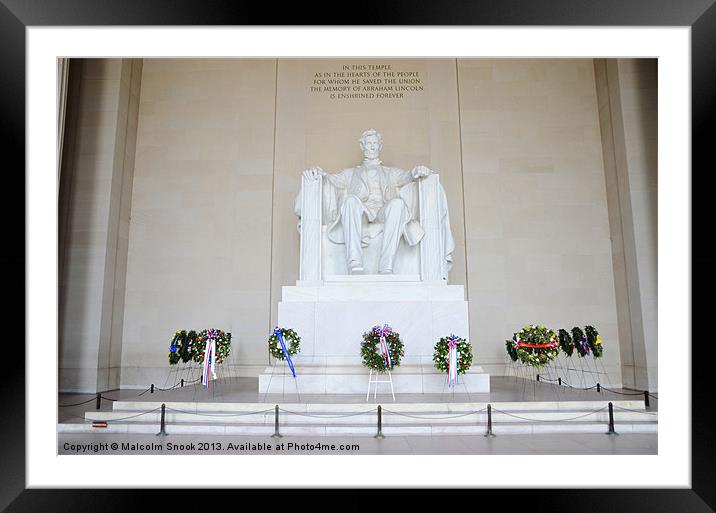 Lincoln Memorial Framed Mounted Print by Malcolm Snook