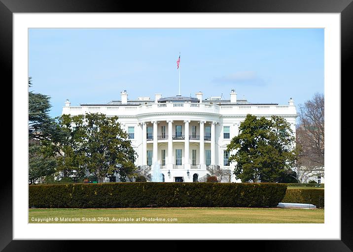 White House Lawns Framed Mounted Print by Malcolm Snook