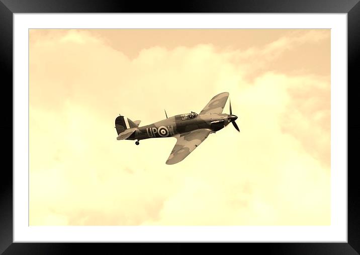 Hawker Hurricane On Patrol Framed Mounted Print by Malcolm Snook
