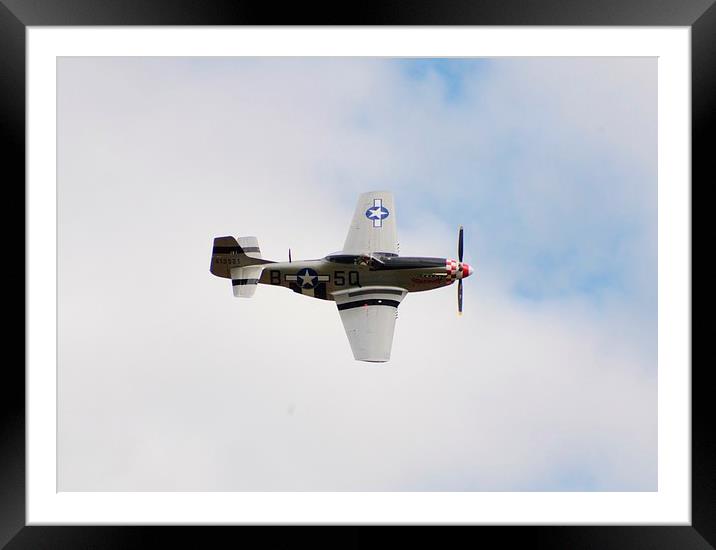 P51 Mustang Framed Mounted Print by Malcolm Snook