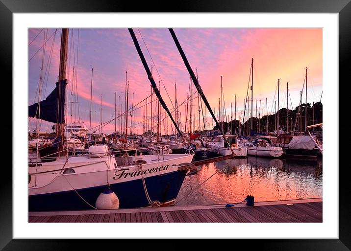 Francesca Near Sunset Framed Mounted Print by Malcolm Snook