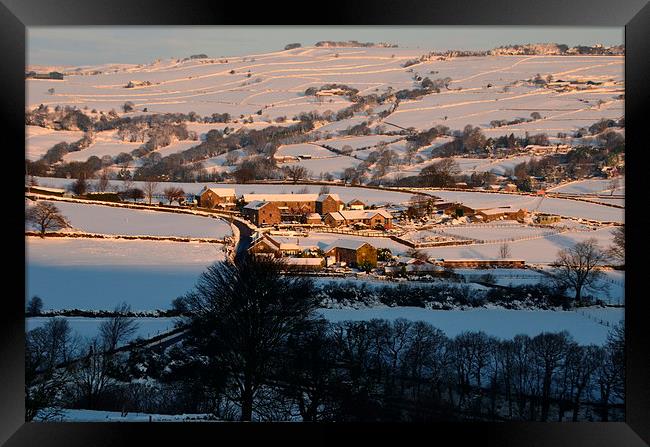  Early Morning Sun On Snow Framed Print by Malcolm Snook