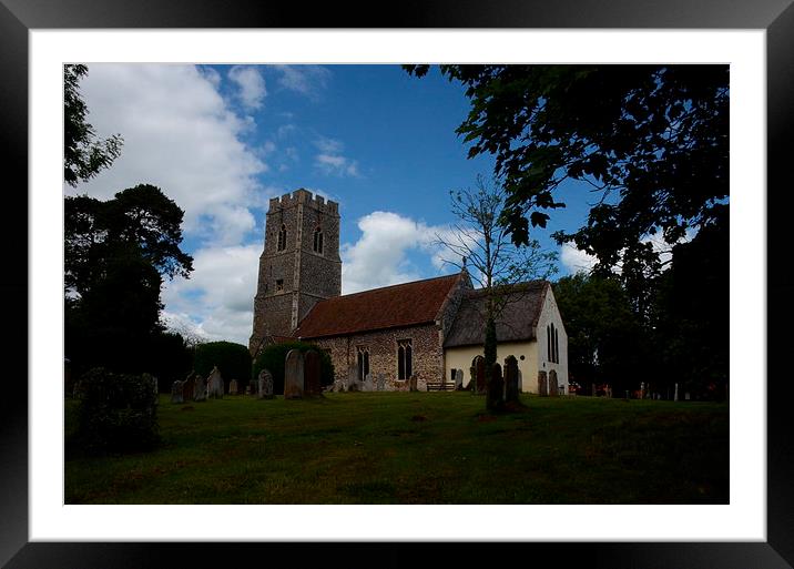  All Saint's Church Horsford In Summer Framed Mounted Print by Malcolm Snook
