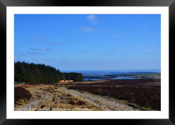 View From Redmires                            Framed Mounted Print by Malcolm Snook