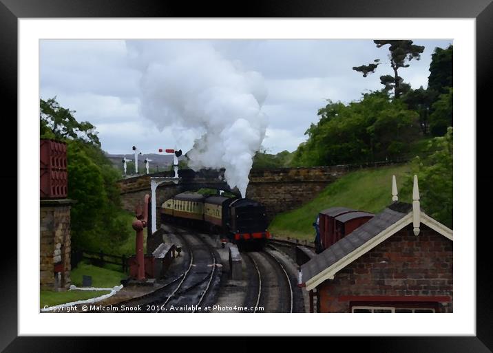 Yorkshire Steam Railway                            Framed Mounted Print by Malcolm Snook