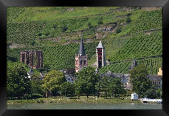 St Peters Church Bacharach                         Framed Print by Malcolm Snook
