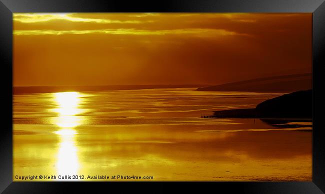 Lagoon Sunset Framed Print by Keith Cullis