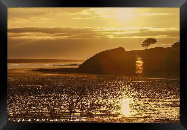 Lagoon Sunset Framed Print by Keith Cullis