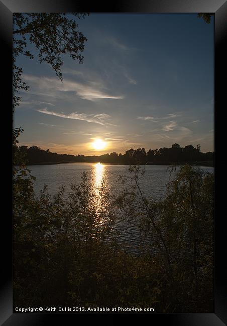 Lake Sunset Framed Print by Keith Cullis