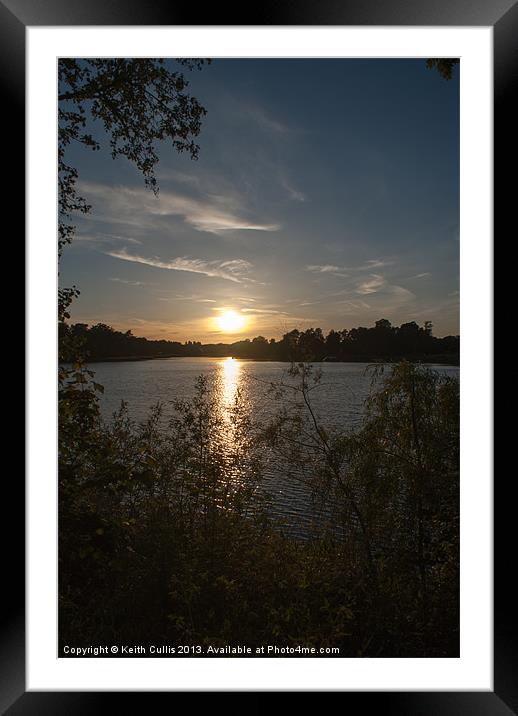 Lake Sunset Framed Mounted Print by Keith Cullis