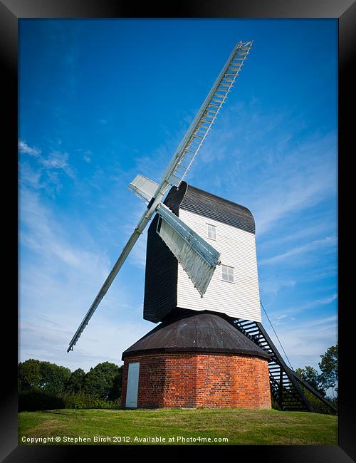 Windmill at Mountnessing, Essex Framed Print by Stephen Birch