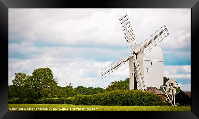 Aythorpe Roding Windmill Framed Print by Stephen Birch