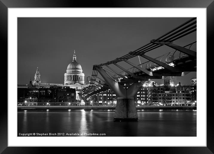 Across the Thames Framed Mounted Print by Stephen Birch