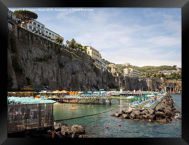  Cliff tops in Sorrento, Italy Framed Print by Stephen Birch