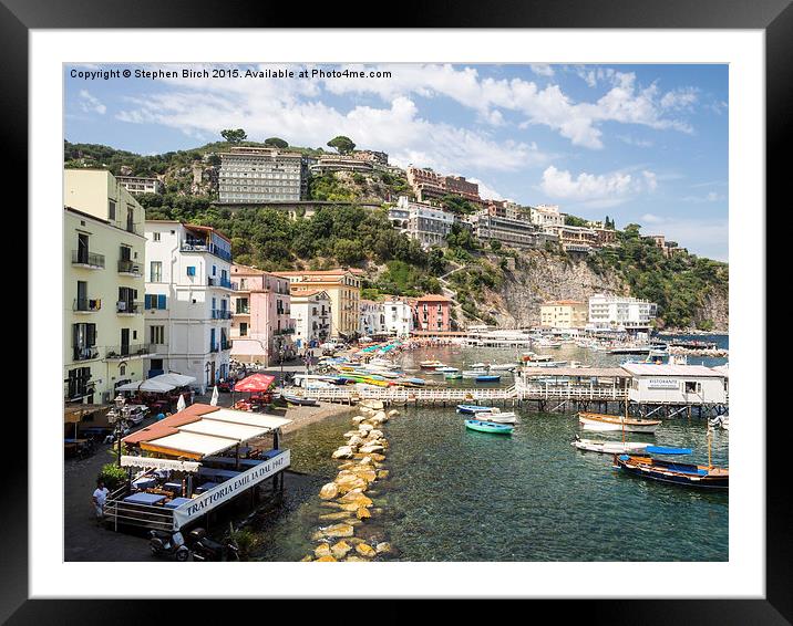  Marina Grande in Sorrento Italy Framed Mounted Print by Stephen Birch