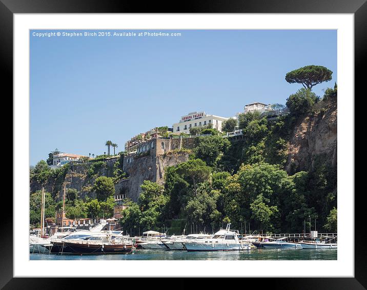  Marina Piccola in Sorrento Italy Framed Mounted Print by Stephen Birch
