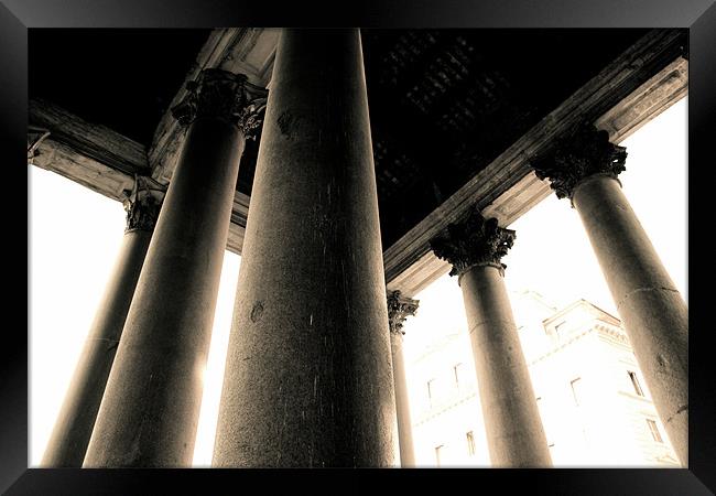 Pantheon Pillars Framed Print by Luke Ellen