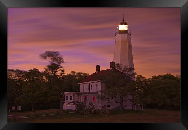 Lighthouse on Sandy Hook NJ Framed Print by bill lawson
