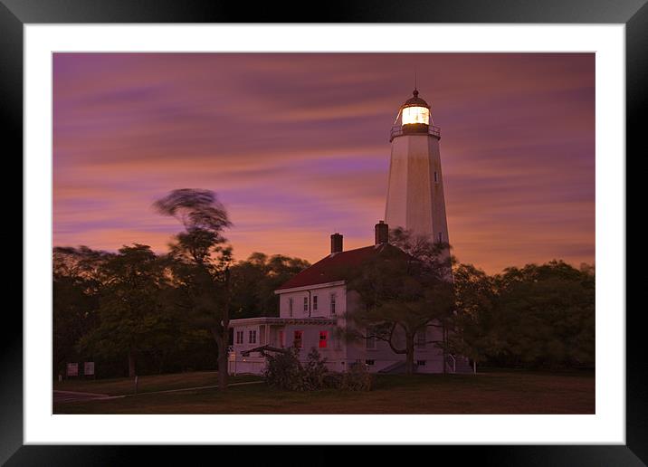 Lighthouse on Sandy Hook NJ Framed Mounted Print by bill lawson