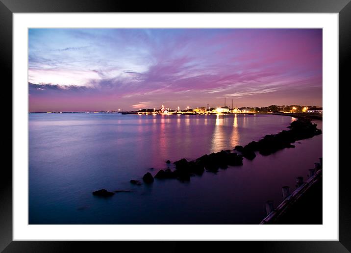 Sandy Hook NJ Shore line Framed Mounted Print by bill lawson